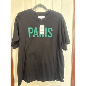 And Now This Paris Graphic Tee Embroidered Short‎ Sleeve T-Shirt Medium